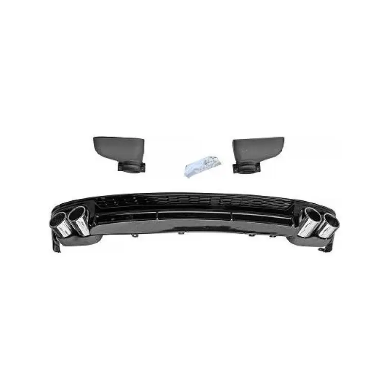 diffuseur de PARE-CHOCS arriere look S6 POUR AUDI A6 C8 4K (18-25) - NOIR BRILLANT - POUR S-LINE Seulement Aujourd’hui