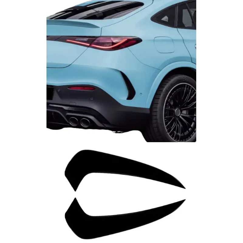 Haute Qualité ECOPES - FLAP LOOK AERO DE PARE-CHOCS ARRIERE POUR MERCEDES GLC C254 (23-26) AVEC PACK AMG - NOIR BRILLANT