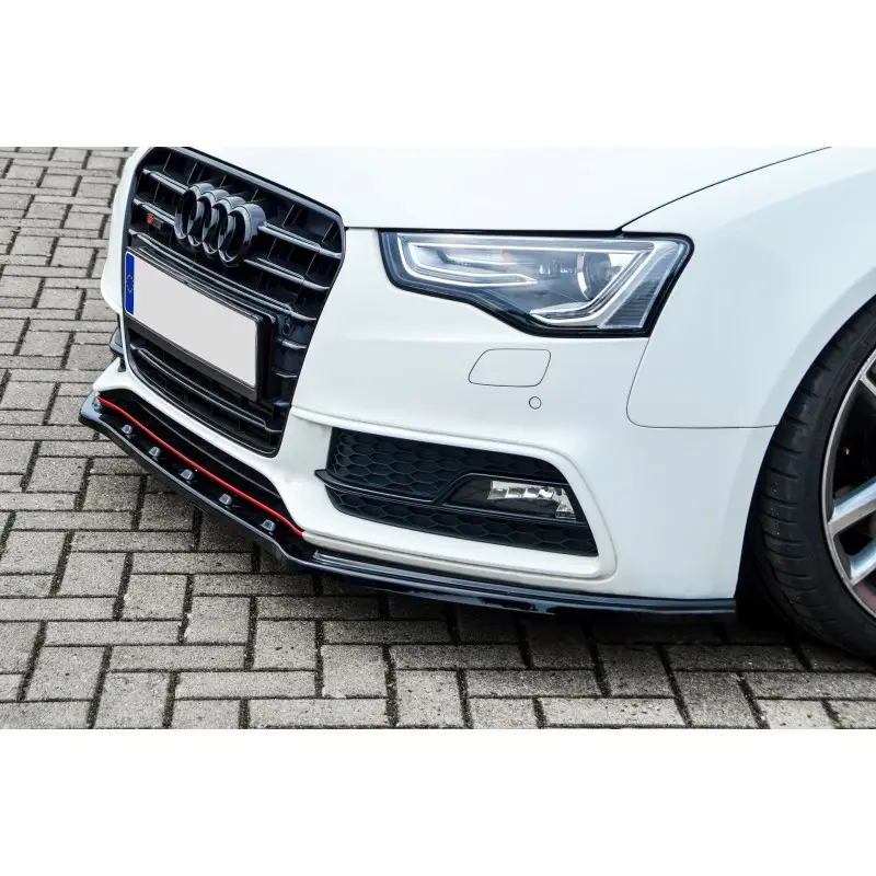 Satisfait Ou Remboursé LAME AVANT NOIR BRILLANTE POUR AUDI A5 B8 8T (11-15) S-LINE EXTERIEUR - NOIR BRILLANT