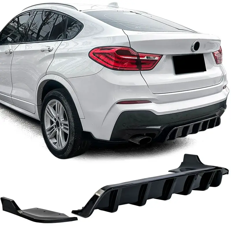 DIFFUSEUR DE PARE CHOCS ARRIERE M-PERFORMANCE POUR BMW X4 F26 (14-18) - NOIR BRILLANT Nouveauté
