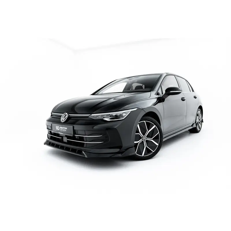 LAME DU PARE-CHOCS AVANT V.1 VW GOLF 8 FACELIFT- MAXTON DESIGN - FINITION NOIR BRILLANT Offre Limitée