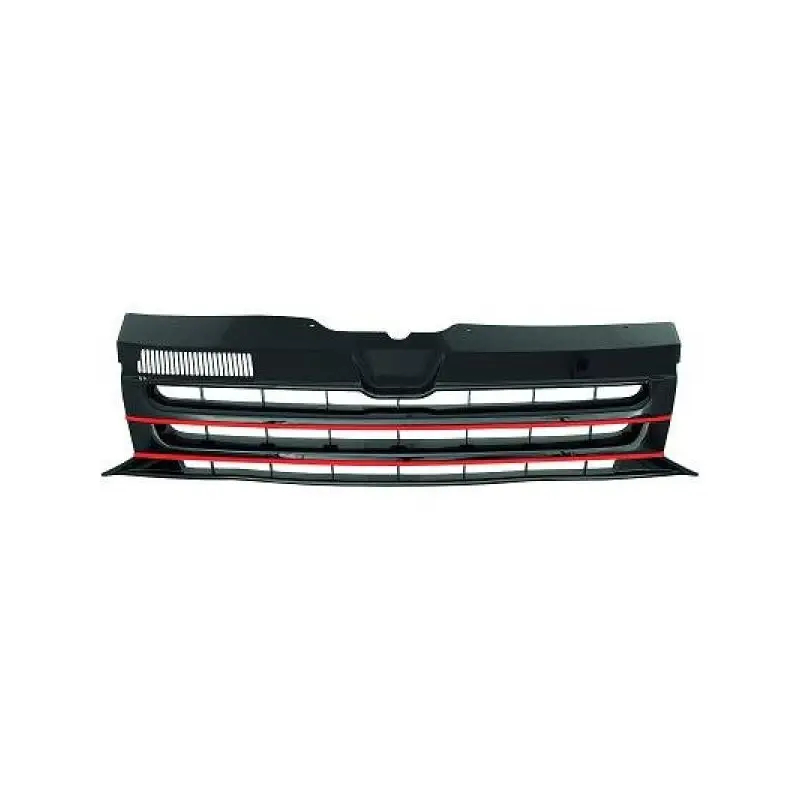CALANDRE AVANT SANS SIGLE - NOIR - ROUGE POUR VW TRANSPORTER T5 (09-15) - LOOK GTI ROUGE Pas Cher