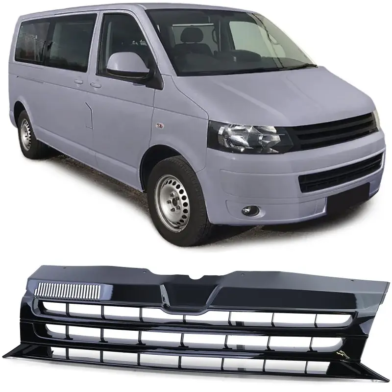 CALANDRE AVANT SANS SIGLE - NOIR BRILLANT POUR VW T5 TRANSPORTER (09-15) Prix Choc
