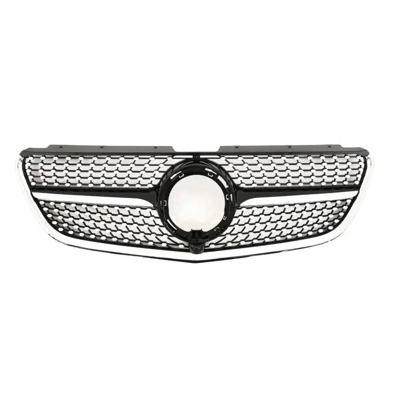 Retour Gratuit CALANDRE LOOK DIAMANT - DIAMOND POUR MERCEDES W447 VITO NOIR - CHROME (19-22)