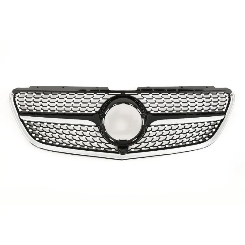 Quantité Limitée CALANDRE LOOK DIAMANT - DIAMOND POUR MERCEDES W447 VITO NOIR - CHROME (14-18)