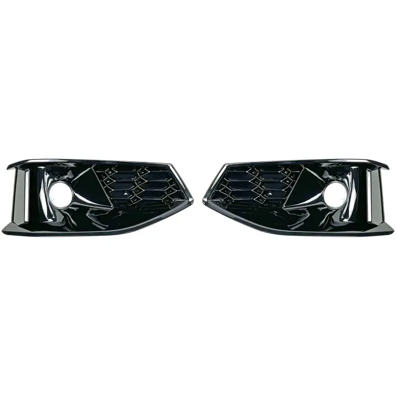 Livraison Gratuite SET DE 2 GRILLES DE PARE-CHOCS AVANT POUR AUDI A4 B9 STANDARD (19-24) - NOIR BRILLANT