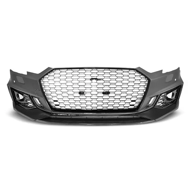 Certifié PARE-CHOCS AVANT SPORT NOIR BRILLANT PDC POUR AUDI A4 B9 08.15-19