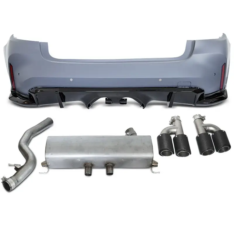 PARE CHOCS ARRIERE LOOK M3 G80 PERFORMANCE POUR BMW G20 (18-22) - ECHAPPEMENT COMPRIS - A PEINDRE Haute Qualité