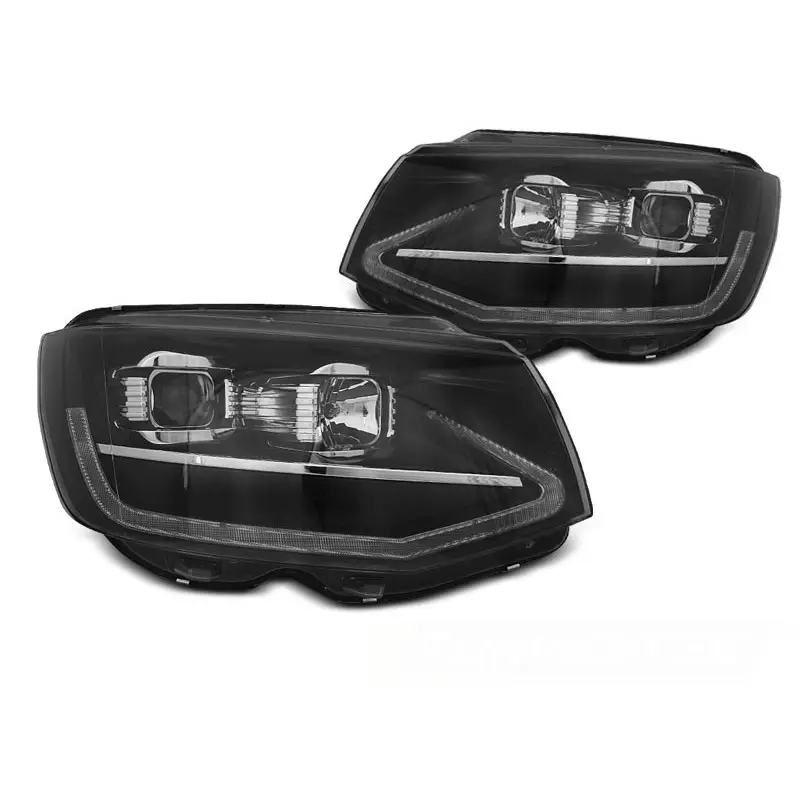 PHARES TUBE LUMINEUX NOIR DRL SEQ POUR VW T6 15-19 Super Prix