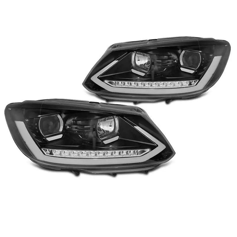 Offre Spéciale PHARES TUBE LUMIERE DRL NOIR SEQ POUR VW TOURAN II 08.10-15