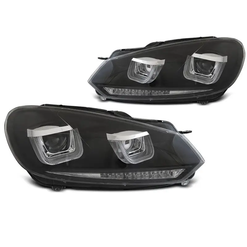 Vente Flash PHARES U-LED DRL NOIR SEQ POUR VW GOLF 6 08-12