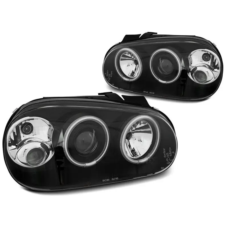 FEUX DE ROUGE ANGEL EYES CCFL NOIR POUR VW GOLF 4 09.97-09.03 Offre Spéciale