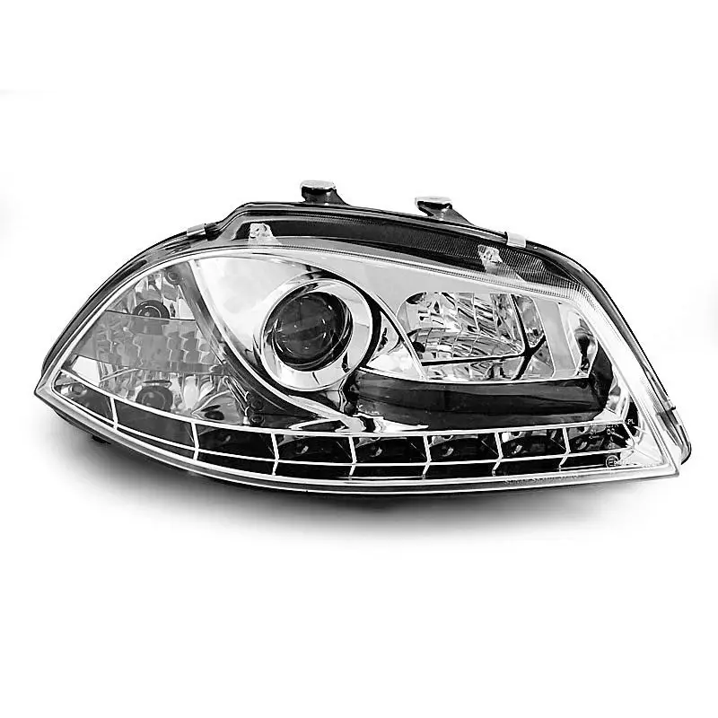 PHARES DAYLIGHT CHROME POUR SEAT IBIZA 6L 04.02-08 Dernier Modèle