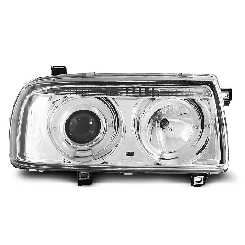 PHARES ANGEL EYES CHROME POUR VW VENTO 01.92-08.98 Petit Prix