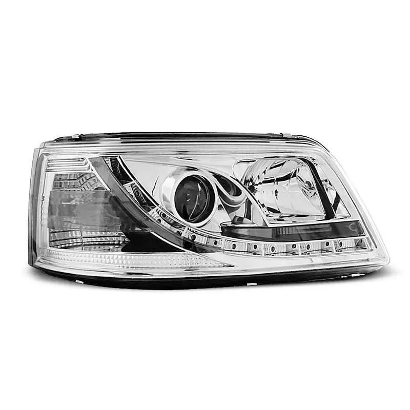 PHARES AVANT DAYLIGHT CHROME POUR VW T5 04.03-08.09 Usine Directe