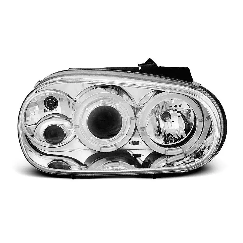 Soldes PHARES ANGEL EYES CHROME POUR VW GOLF 4 09.97-09.03