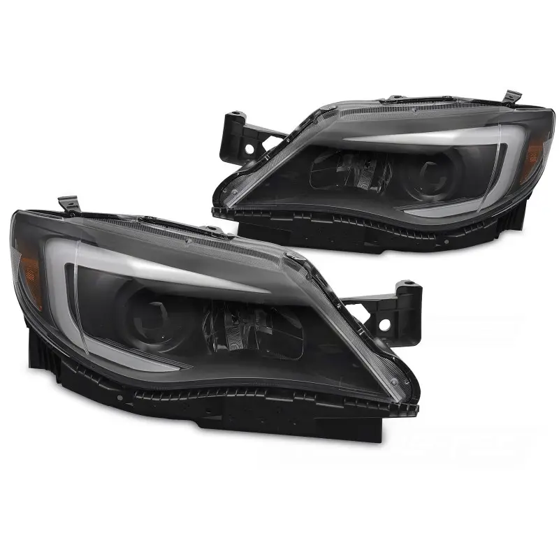 PHARES TUBE LUMINEUX NOIR POUR SUBARU WRX 08-14 Nouvel Arrivage