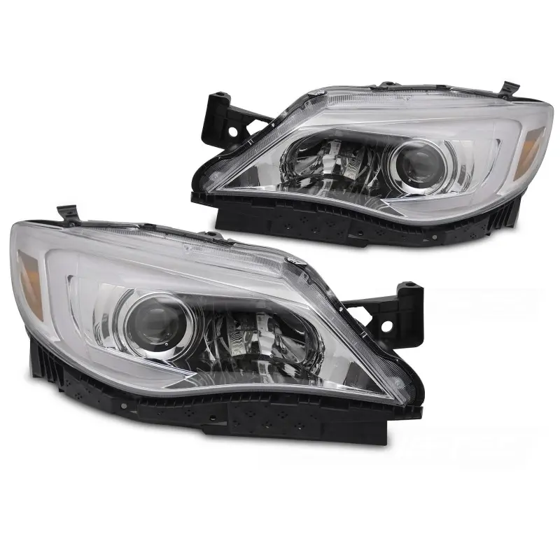 PHARES TUBE LIGHT CHROME POUR SUBARU WRX 08-14 Haute Qualité