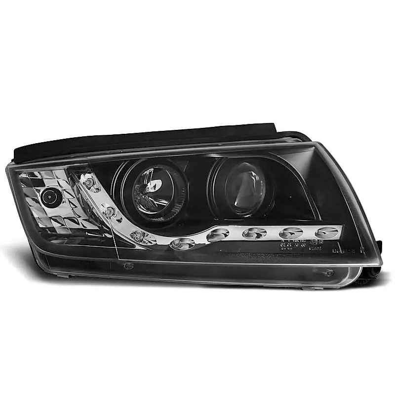 FEUX DE JOUR NOIR POUR SKODA FABIA 12.99-08 Retour Gratuit
