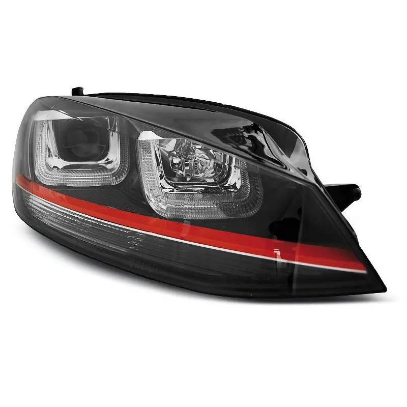 FEUX DE ROUGE U-LED NOIR AVEC LIGNE ROUGE SPORT POUR VW GOLF 7 12-17 Nouveauté