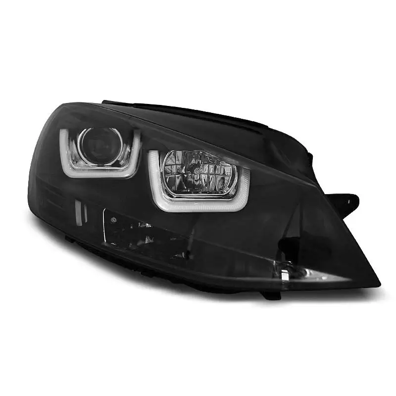 PHARES U-LED LIGHT NOIR POUR VW GOLF 7 11.12-17 Petit Prix