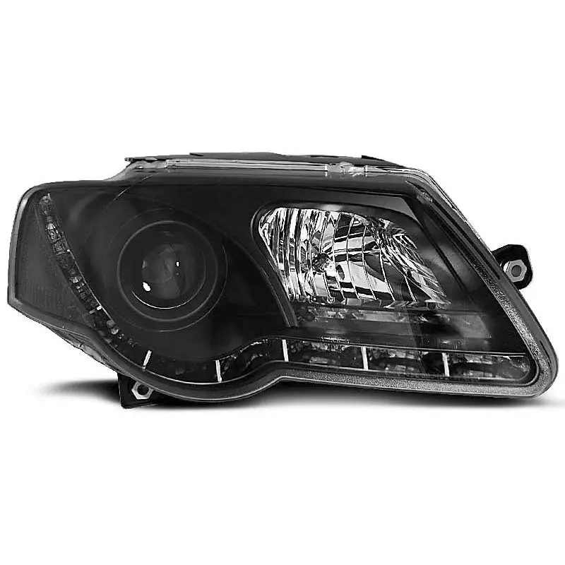 Offre Limitée FEUX DE PROJECTEUR TRUE DRL NOIR POUR VW PASSAT B6 3C 03.05-10