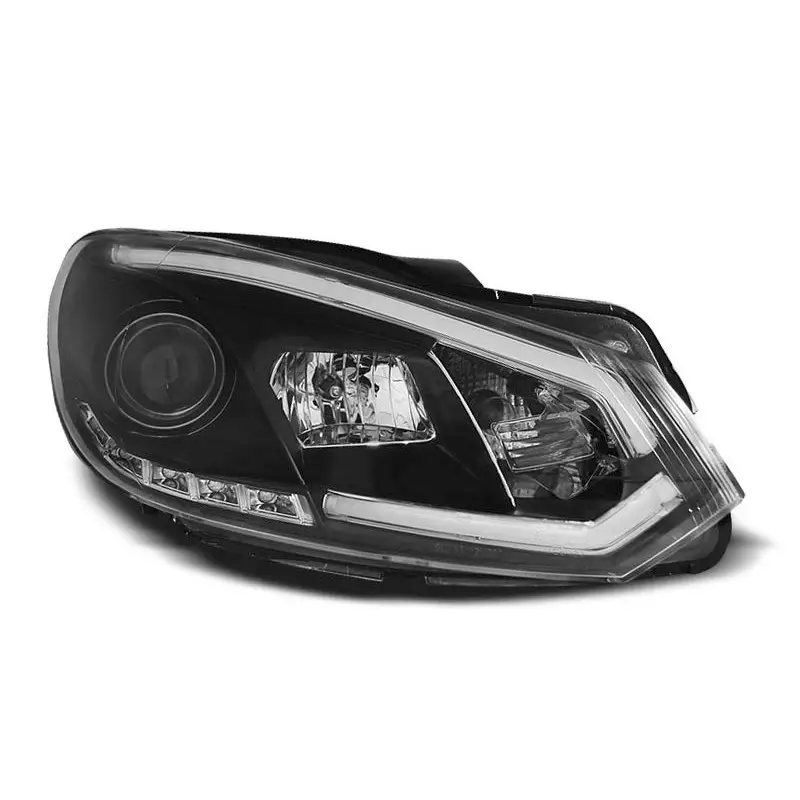Quantité Limitée PHARES TUBE LUMIERE DRL NOIR POUR VW GOLF 6 10.08-12