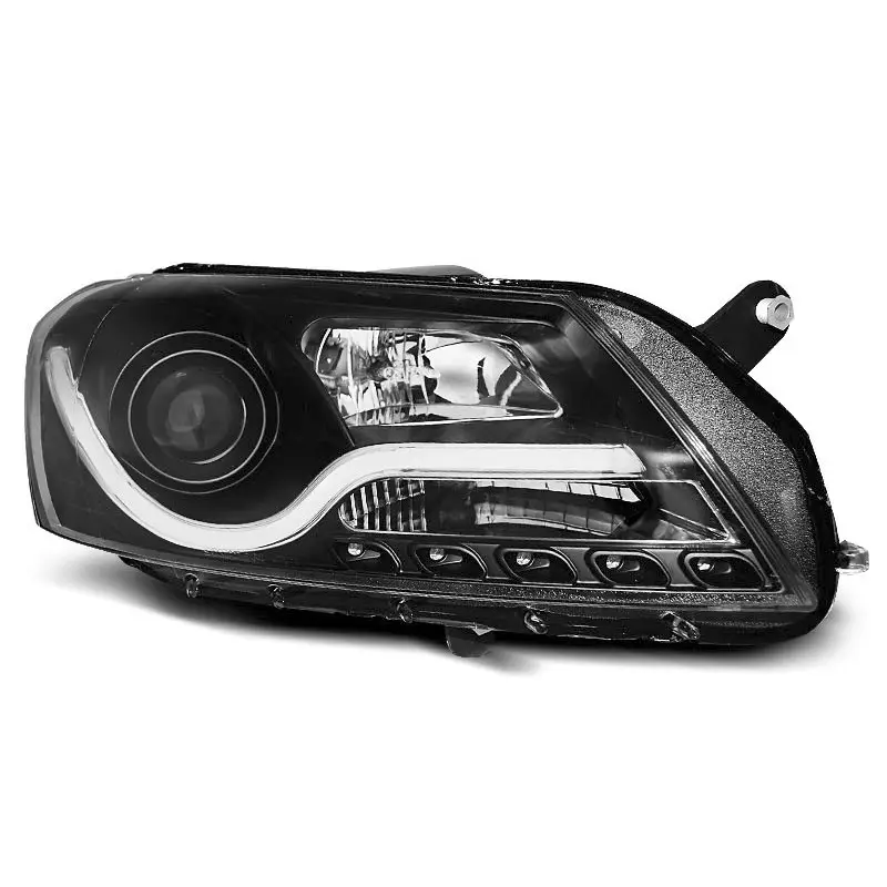 PHARES TUBE LUMINEUX NOIR POUR VW PASSAT B7 10.10-10.14 Authentique