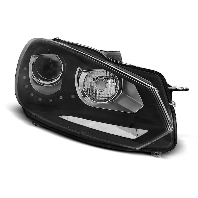 FEUX DE PROJECTEUR TRUE DRL NOIR POUR VW GOLF 6 10.08-12 Vente Flash