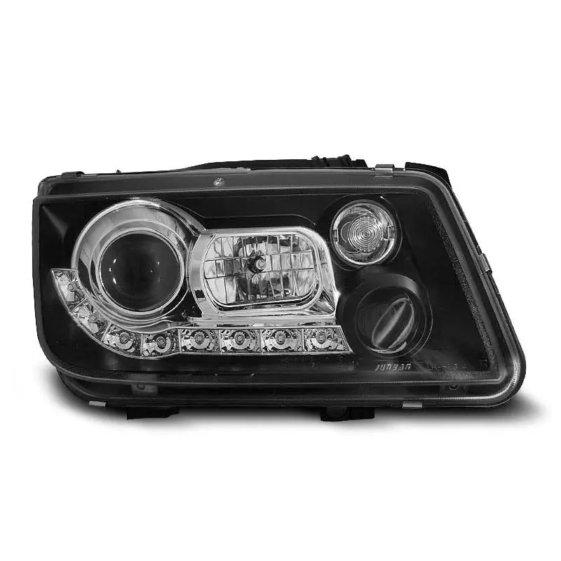 PHARES NOIRS DAYLIGHT POUR VW BORA 09.98-05.05 Haute Qualité