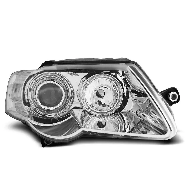 PHARE ANGEL EYES CHROME POUR VW PASSAT B6 3C 03.05-10 Certifié