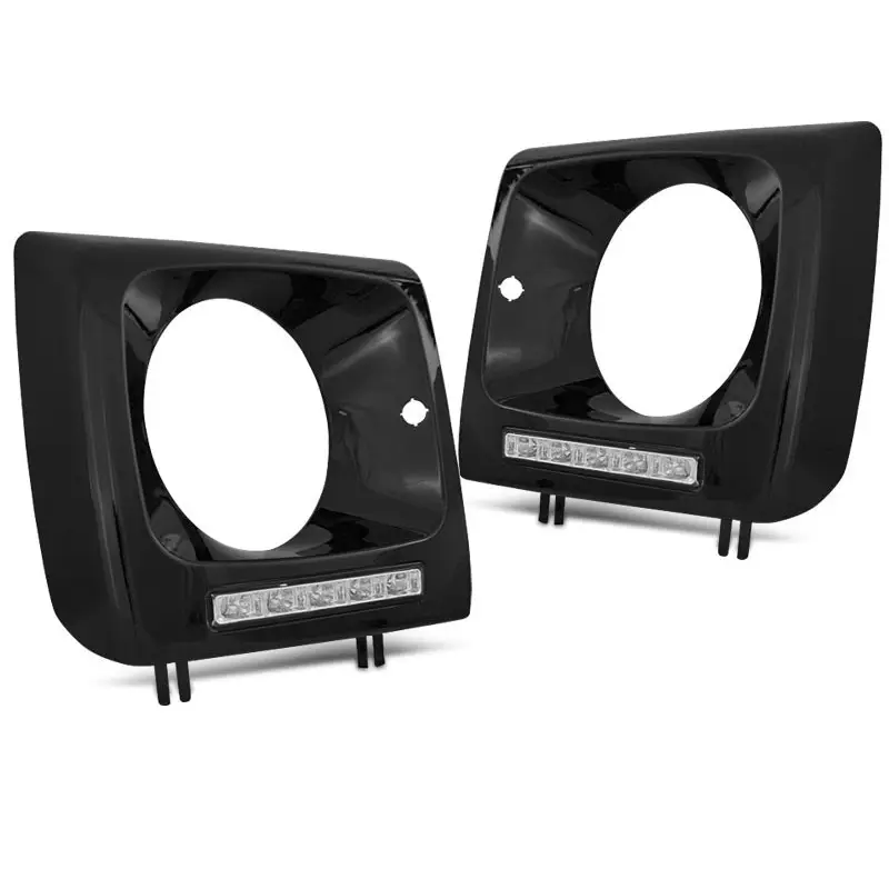 PHARES LED DRL NOIR POUR MERCEDES W461,W463 01-12 Nouvel Arrivage