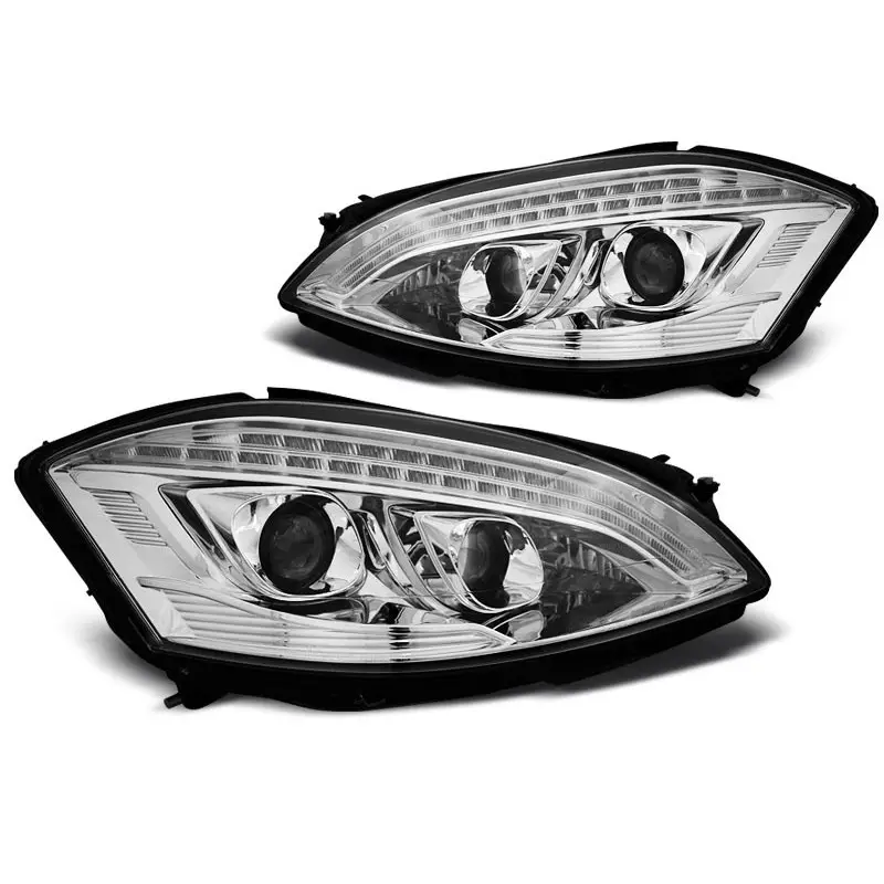 PHARES XENON DAYLIGHT CHROME POUR MERCEDES W221 05-09 Affaire À Saisir