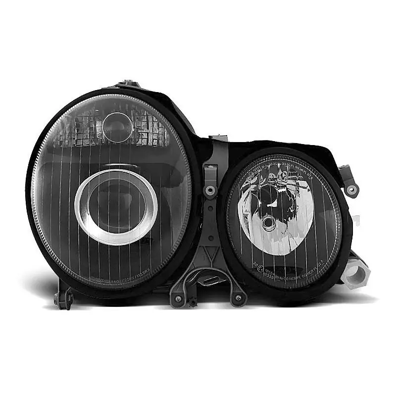 PHARES NOIRS POUR MERCEDES W210 E-KLASS 06.99-03.02 Satisfait Ou Remboursé
