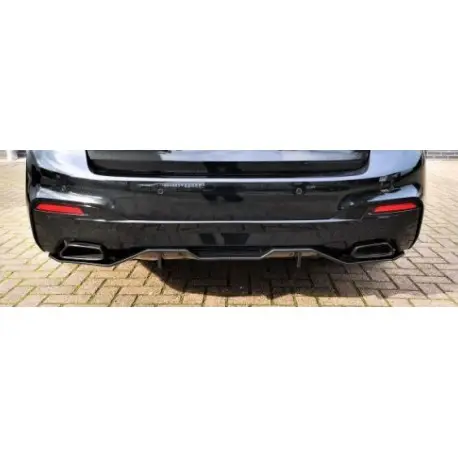 DIFFUSEUR ARRIERE - BAS DE PARE-CHOCS M-PERFORMANCE NOIR BRILLANT+ CARBONE POUR BMW SERIE 5 G30 G31 (17-20) - AVEC PACK M Soldes