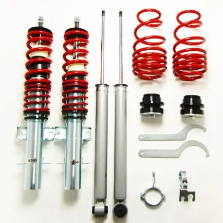 Offre Exclusive KIT COMBINÉ FILETÉ JOM RED LINE POUR VW POLO 6R 6C (09-17) 1.2/ 1.4/ 1.6/ 1.4 TDI/ 1.6TDI