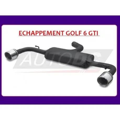 Prix Choc ECHAPPEMENT LOOK GTI VW GOLF 6 (08-12) -ACIER - 2 X 90MM - HOMOLOGATION EUROPÉENNE
