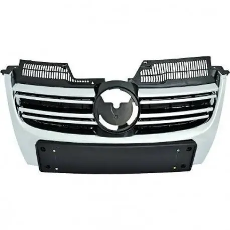 Produit De Marque CALANDRE DESIGN LOOK JETTA - CHROME VW GOLF 5 (03-08) & JETTA (05-10) - POUR PARE CHOC GTI / GT / JETTA / GOLF 5 VARIANT