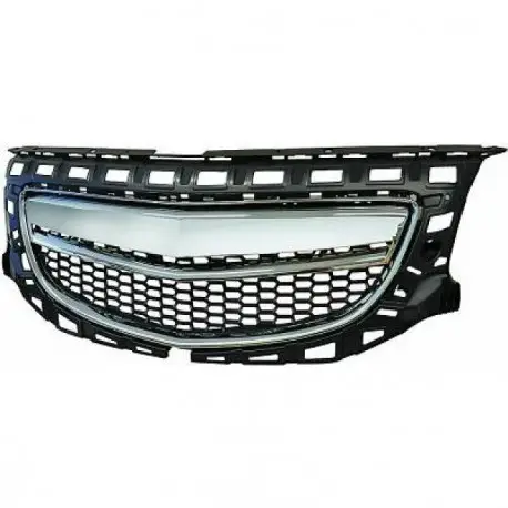 CALANDRE AVANT OPEL INSIGNIA (08-) - NOIR/CHROME - SANS EMBLEME Produit De Marque