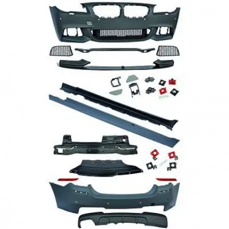 KIT COMPLET LOOK M PERFORMANCE BMW SÉRIE 5 F10 LCI BERLINE (13-16) PARE CHOC AVANT-ARRIÈRE-BAS DE CAISSE Affaire À Saisir