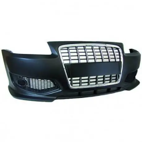 PARE CHOC AVANT DESIGN AUDI A3 8L (96-03) - MOD 1 - GRILLE CHROME - A PEINDRE - SANS PDC - SANS LAVE PHARE - PAS POUR S3 ET RS3 Certifié