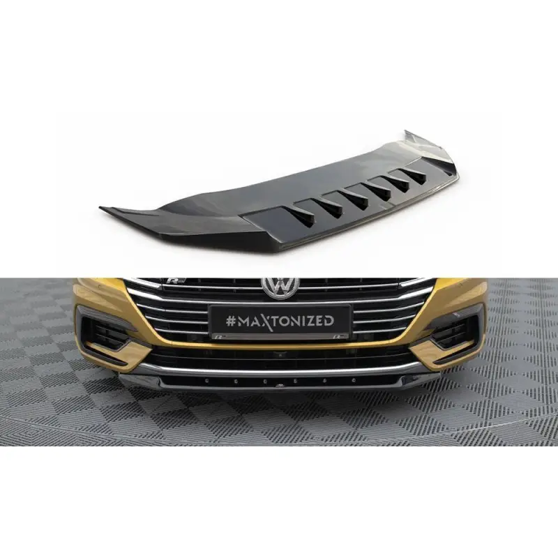 LAME DU PARE-CHOCS AVANT V.2 VW ARTEON - MAXTON DESIGN - FINITION NOIR BRILLANT Offre Spéciale