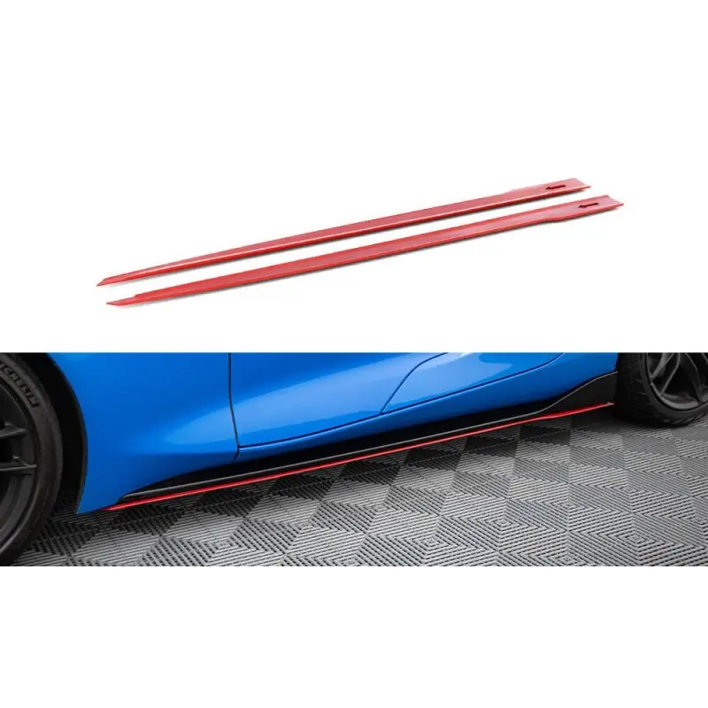 SET DES DIFFEUSEUR DES BAS DE CAISSE V.2 TOYOTA SUPRA MK5 - MAXTON DESIGN - FINITION NOIR BRILLANT Prix Réduit