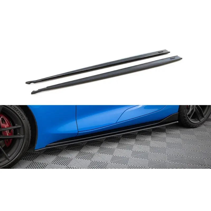SET DES DIFFEUSEUR DES BAS DE CAISSE V.1 TOYOTA SUPRA MK5 - MAXTON DESIGN - FINITION NOIR BRILLANT Commande En Gros