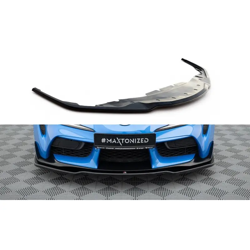 LAME DU PARE-CHOCS AVANT - SPLITTER V.2 TOYOTA SUPRA MK5 - MAXTON DESIGN - FINITION NOIR BRILLANT Soldes