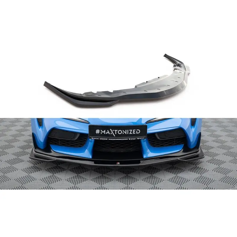 LAME DU PARE-CHOCS AVANT - SPLITTER V.1 TOYOTA SUPRA MK5 - MAXTON DESIGN - FINITION NOIR BRILLANT Prix Choc