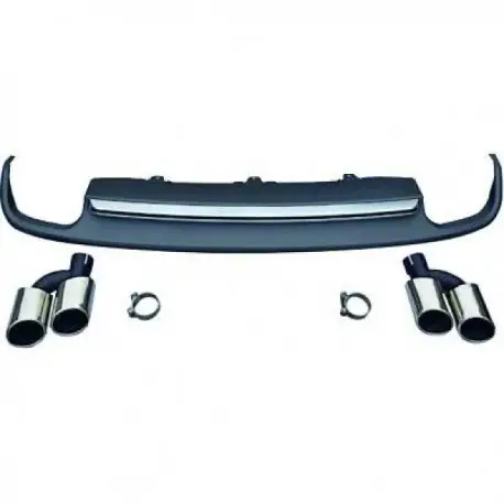Expédition Rapide DIFFUSEUR LOOK S6 POUR AUDI A6 (11-14) - AVEC EMBOUTS - PAS COMPATIBLE AVEC PARE-CHOCS ARRIÈRE S-LINE