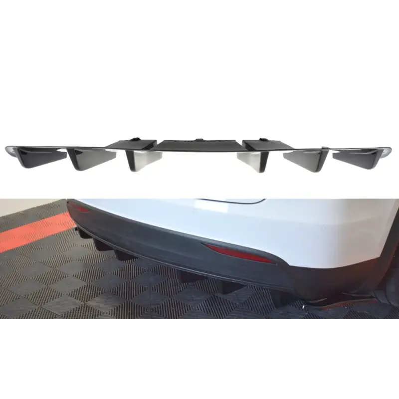 RAJOUT DU PARE-CHOCS ARRIERE TESLA MODEL X - MAXTON DESIGN - FINITION NOIR BRILLANT Satisfait Ou Remboursé