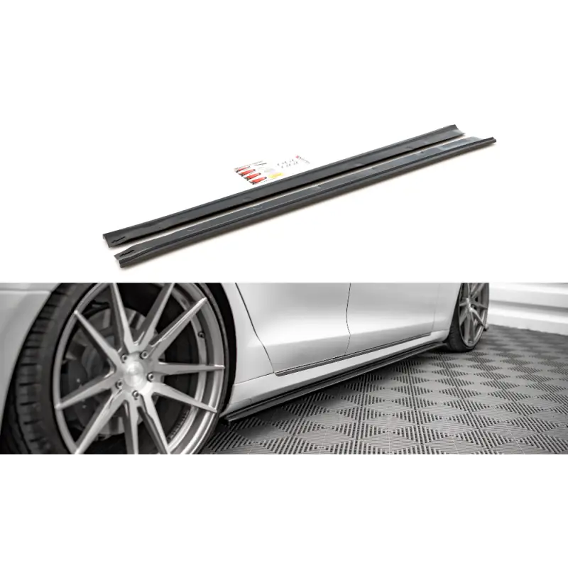 RAJOUTS DES BAS DE CAISSE POUR TESLA MODEL S FACELIFT - MAXTON DESIGN - FINITION NOIR BRILLANT Commander Maintenant