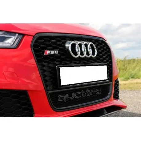CALANDRE LOOK RS6 AUDI A6 4G (11-14) - FINITION NOIR CONTOUR NOIR Meilleur Choix